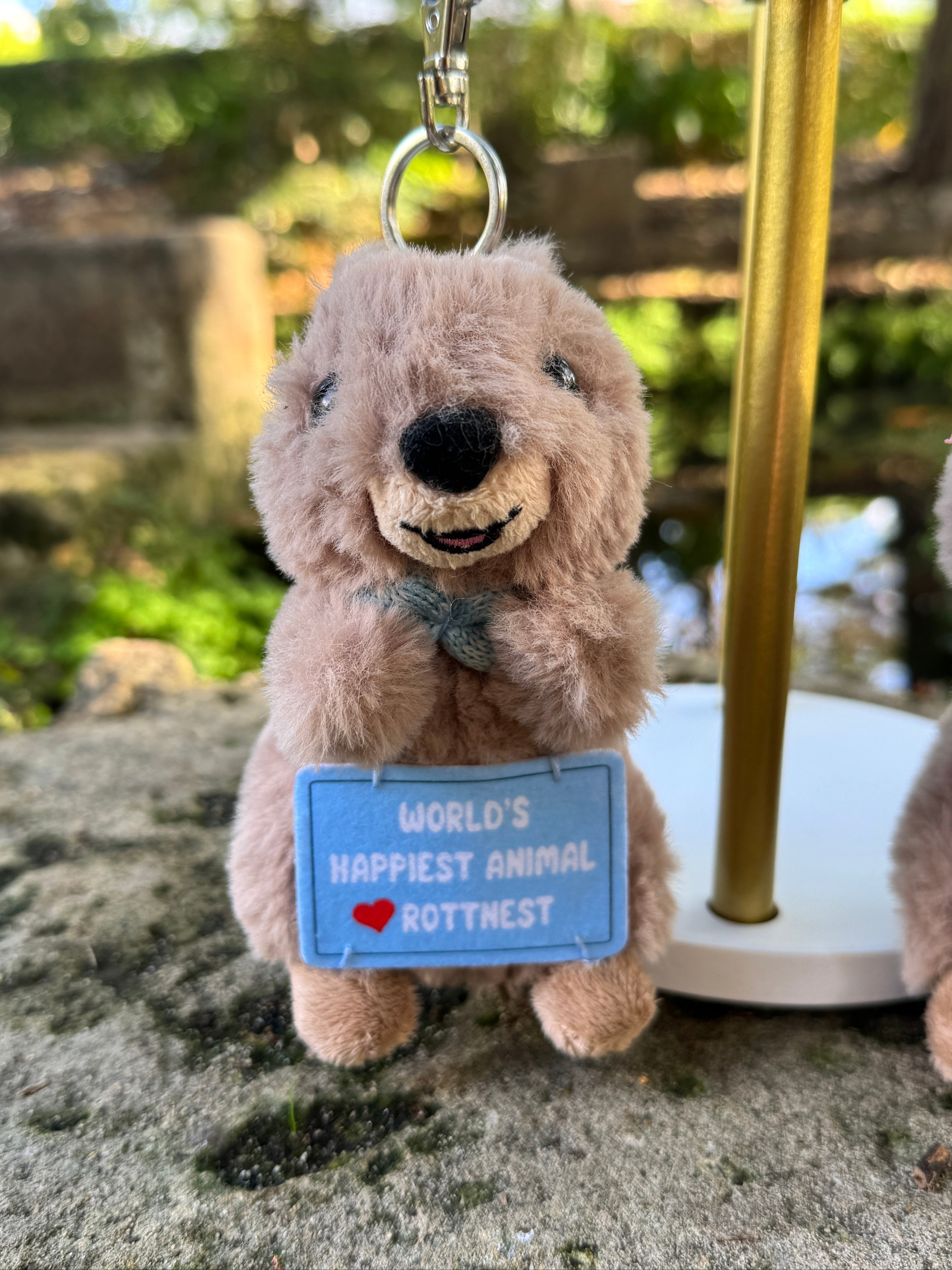 13 cm Zora the Quokka keyring from Perth inspired by Rottnest Island’s happiest animal on Earth – adorable Australian plush souvenir from Western Australia.