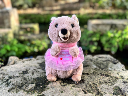 Marlie the Quokka plush toy from Perth looking extra cute – inspired by Rottnest Island’s happiest animal on Earth, a perfect Australian souvenir.